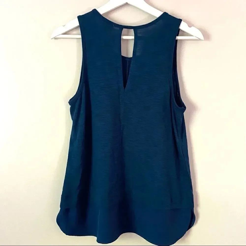 J.Crew blue tank top peek a boo back small